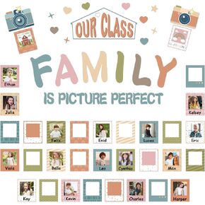 Boho Classroom Bulletin Board Decor Set of 56, Classroom Door Decor, Our Class is a Family Picture Bulletin Board Decoration, Back to School Decorations Teacher Must Haves (Boho) in Saudi Arabia