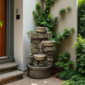 Cheng Pin Create a Relaxing Ambiance in Your Indoor&Outdoor Space with Our Floor Water Fountain Featuring LED Lights. in Saudi Arabia