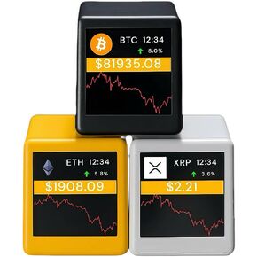Bitcoin Stock Ticker, Digital Clock with Weather, Temperature, and Humidity Display. A Creative Gift for Husband, Boyfriend, or Women in Saudi Arabia