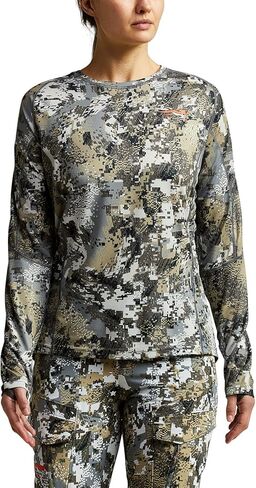 SITKA Gear Women's Hunting Core Lightweight Camo Crew Long Sleeve Shirt in Kuwait