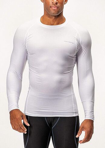 DEVOPS 3 Pack Men's UPF 50+ Long Sleeve Compression Shirts Quick Dry, Cool Gear for Garage Garden Gym Yard and Workouts in Saudi Arabia