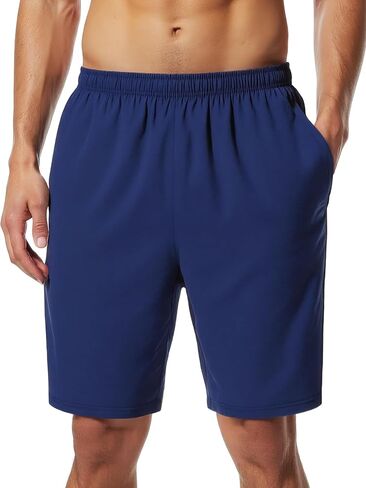Men's Athletic Shorts 9'' Quick Dry Workout Running Shorts Lightweight Sports Gym Basketball Shorts with Pockets in Saudi Arabia