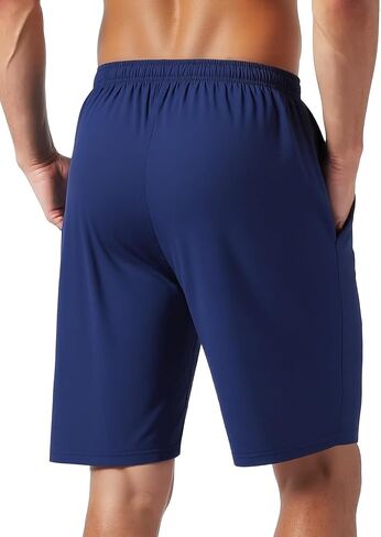 Men's Athletic Shorts 9'' Quick Dry Workout Running Shorts Lightweight Sports Gym Basketball Shorts with Pockets in Saudi Arabia