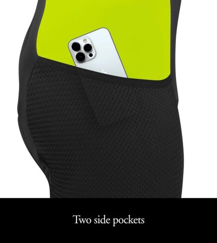 | Men's Gel Touring Padded Cycling Bib-Shorts | Large Mesh Storage Pockets | Made in USA in Saudi Arabia