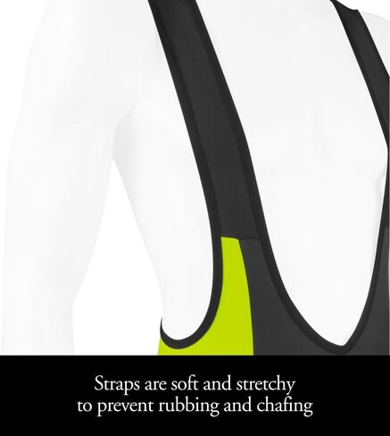 | Men's Gel Touring Padded Cycling Bib-Shorts | Large Mesh Storage Pockets | Made in USA in Saudi Arabia