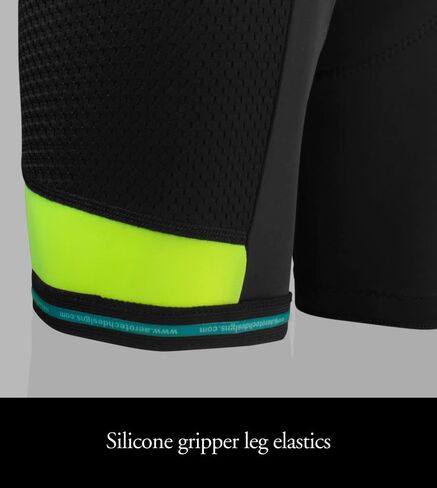 | Men's Gel Touring Padded Cycling Bib-Shorts | Large Mesh Storage Pockets | Made in USA in Saudi Arabia