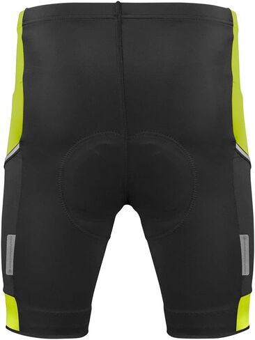 | Men's All Day Padded Bike Shorts | Reflective Side Mesh Pockets | Made in USA in Saudi Arabia