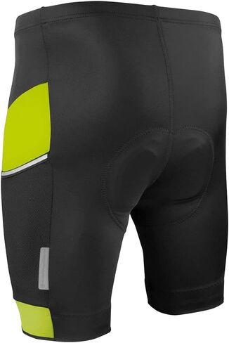 | Men's All Day Padded Bike Shorts | Reflective Side Mesh Pockets | Made in USA in Saudi Arabia