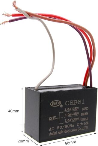CBB61 Capacitor 22uf 250V AC Ceiling Fan 2 Wire 50/60Hz for Starting Electric Fan Generator Pump Motor in Kuwait