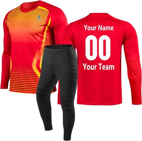 Customized Goalie Kids Uniforms Kids Teenage Boys and Girls Number Adult Jersey with Sponge in Saudi Arabia