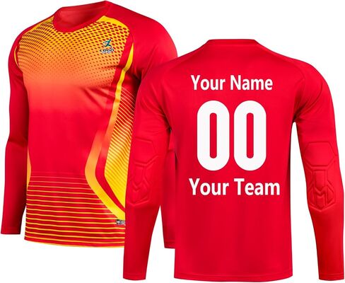 Customized Goalie Kids Uniforms Kids Teenage Boys and Girls Number Adult Jersey with Sponge in Saudi Arabia