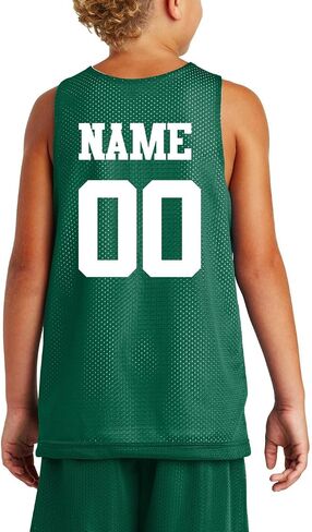 INK STITCH Unisex Youth Yst500 Custom Printing Logo Image Texts Mesh Reversible Tank Tops in Saudi Arabia