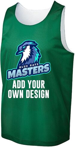 INK STITCH Unisex Youth Yst500 Custom Printing Logo Image Texts Mesh Reversible Tank Tops in Saudi Arabia