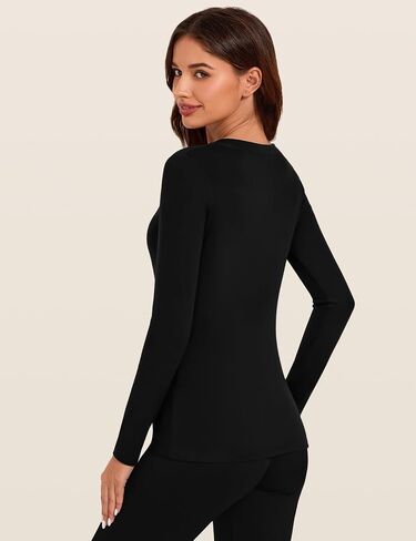 Tournesol Women's Long Sleeve Thermal Shirts Crew Neck Underwear Tops Fleece Lined Undershirt Ultra Soft Baselayer for Winter in Kuwait