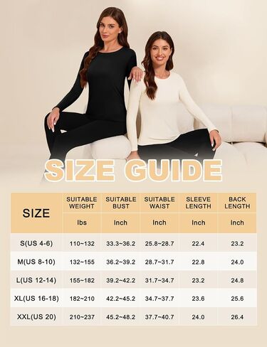 Tournesol Women's Long Sleeve Thermal Shirts Crew Neck Underwear Tops Fleece Lined Undershirt Ultra Soft Baselayer for Winter in Kuwait