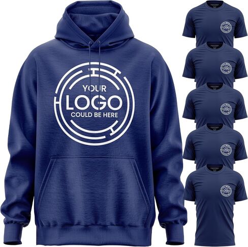 Work Shirts for Men, 5 Pack T-Shirt 1 Hoodie, Hi Vis Custom Workwear Uniforms High Visibilty, Custom Shirts Hoodie Small Business Company Black in Saudi Arabia