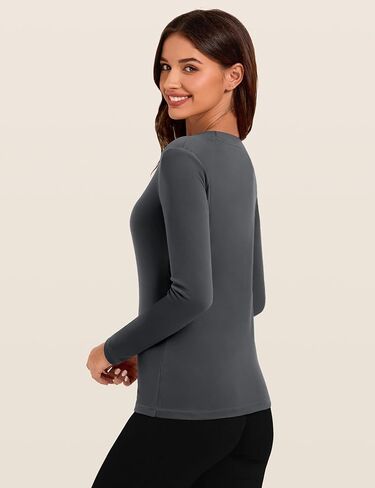 Tournesol Women's Long Sleeve Thermal Shirts Crew Neck Underwear Tops Fleece Lined Undershirt Ultra Soft Baselayer for Winter in Kuwait