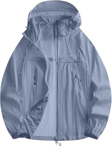 Raincoats for Women 2025 Lightweight Long Sleeve Sun Protection Hoodie Waterproof Outdoor Travel Jackets with Pocket in Kuwait