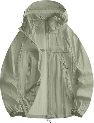 Raincoats for Women 2025 Lightweight Long Sleeve Sun Protection Hoodie Waterproof Outdoor Travel Jackets with Pocket in Kuwait