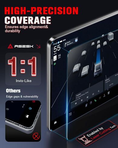 3 عبوات من واقي الشاشة من الزجاج المقوى غير اللامع لـ Rivian، طبقة واقية متوافقة مع شاشة المعلومات والترفيه وشاشة مجموعة الأدوات والشاشة الخلفية، وملحقات R1T وR1S المضادة للخدش in Kuwait