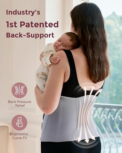 Momcozy Ergowrap Postpartum Belly Band, 3D Abdomen Lifting & Ergonomic Back Support Abdominal Binder, Seamless & Invisible Wrap Shapewear for Postpartum C-Section Recovery, Daily Wear, Exercise in Saudi Arabia