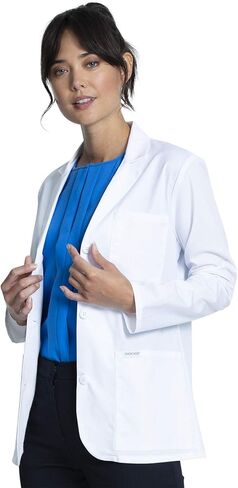 Cherokee Women's Lab Coat 28" Button Up Front Consultation Coat CK451 in Saudi Arabia