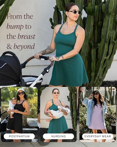 Kindred Bravely Stevie Active Racerback Nursing Dress | Maternity & Breastfeeding Tennis Dress in Saudi Arabia