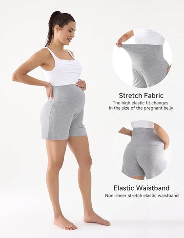 شورتات الأمومة للنساء Viscose على شورتات الحمل المريحة المريحة للبطن in Kuwait
