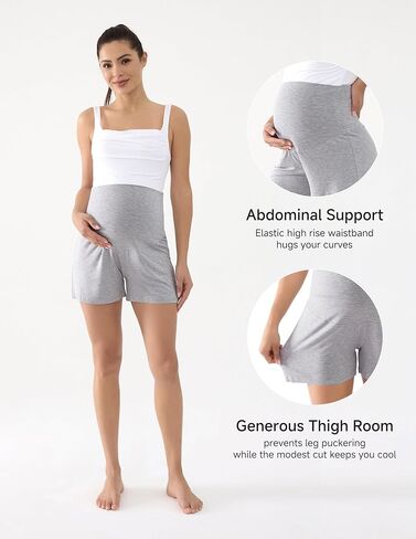 شورتات الأمومة للنساء Viscose على شورتات الحمل المريحة المريحة للبطن in Kuwait