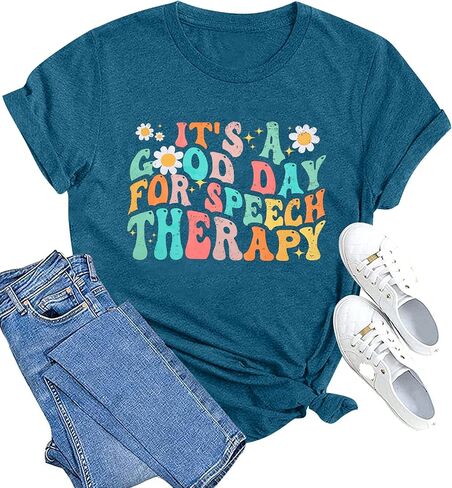 Mental Health Awareness Shirt: Speech Therapy Shirts SLP Gifts Shirt Speech Language Pathologist Tee Top in Saudi Arabia