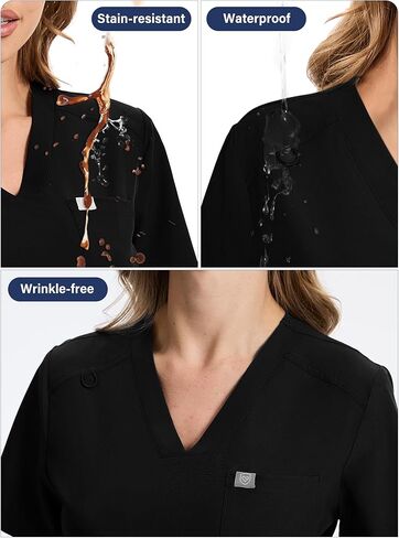 Caidienu Medical Scrubs for Women Set: Scrub Scrub Scrub stretch Usiform in Kuwait