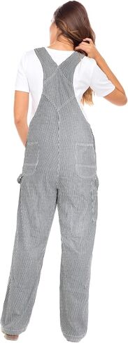 Skylinewears Women's Denim Bib Overall Dungaree Utility Pockets Denim Bib With Adjustable Straps in Saudi Arabia