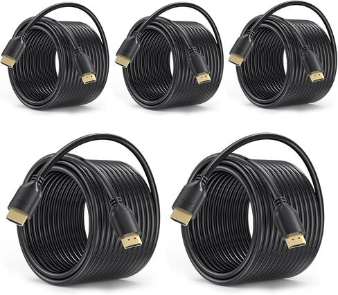 كابل HDMI بطول 15 قدم، 4K 15 قدم كابل HDMI إلى HDMI داخل الحائط CL3 مُصنف عالي السرعة HDMI 2.0 سلك (4K@60 هرتز، 2K 1440P، ثلاثي الأبعاد، HDCP2.2، ARC، إيثرنت) متوافق مع الشاشة، وجهاز العرض، HDTV، والكمبيوتر المحمول، الكمبيوتر in Kuwait