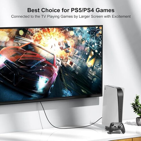 كابل HDMI بطول 15 قدم، 4K 15 قدم كابل HDMI إلى HDMI داخل الحائط CL3 مُصنف عالي السرعة HDMI 2.0 سلك (4K@60 هرتز، 2K 1440P، ثلاثي الأبعاد، HDCP2.2، ARC، إيثرنت) متوافق مع الشاشة، وجهاز العرض، HDTV، والكمبيوتر المحمول، الكمبيوتر in Kuwait