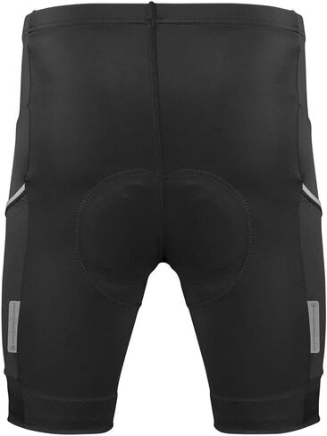 | Men's All Day Padded Bike Shorts | Reflective Side Mesh Pockets | Made in USA in Saudi Arabia