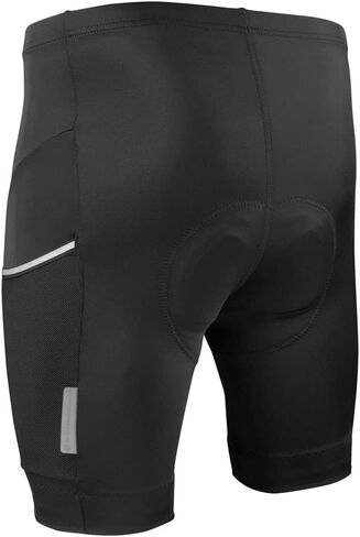 | Men's All Day Padded Bike Shorts | Reflective Side Mesh Pockets | Made in USA in Saudi Arabia