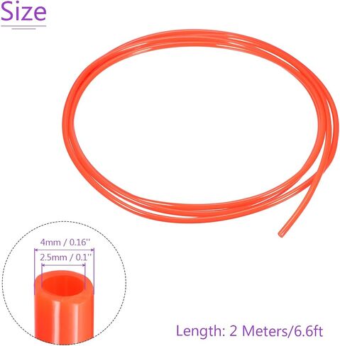 DMiotech 2.5mmx4mm Pneumatic Tubing, 4 Meters/13.1ft Air Compressor PU Line Hose Tube for Water Fluid Transfer, Transparent in Saudi Arabia