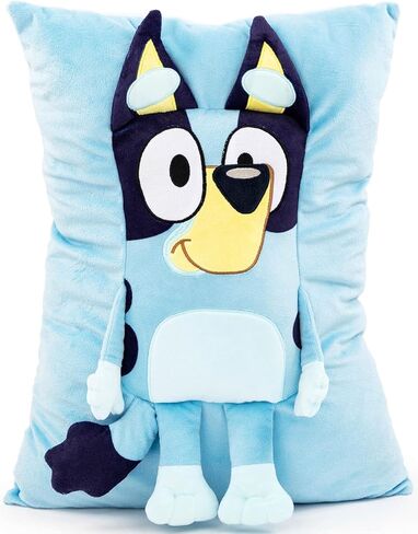 وسادة Bluey Snuggle - وسادة رمي زخرفية فائقة الناعم - تبلغ مساحتها 15 بوصة (منتج أزرق رسمي) in Kuwait