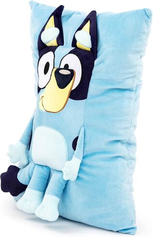 وسادة Bluey Snuggle - وسادة رمي زخرفية فائقة الناعم - تبلغ مساحتها 15 بوصة (منتج أزرق رسمي) in Kuwait