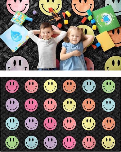OLEEK Large Classroom Rug Elementary 8x10 - Classroom Rugs for Kids Room - Classroom Carpet Elementary - Kids playroom Rug 8 x 10 - Preschool Rugs for Classroom - Schoolgirl Style Classroom Decor in Kuwait