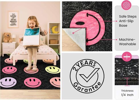 OLEEK Large Classroom Rug Elementary 8x10 - Classroom Rugs for Kids Room - Classroom Carpet Elementary - Kids playroom Rug 8 x 10 - Preschool Rugs for Classroom - Schoolgirl Style Classroom Decor in Kuwait