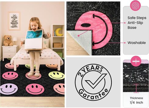OLEEK Large Classroom Rug Elementary 8x10 - Classroom Rugs for Kids Room - Classroom Carpet Elementary - Kids playroom Rug 8 x 10 - Preschool Rugs for Classroom - Schoolgirl Style Classroom Decor in Kuwait