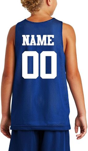 INK STITCH Unisex Youth Yst500 Custom Printing Logo Image Texts Mesh Reversible Tank Tops in Saudi Arabia