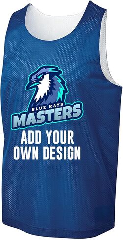 INK STITCH Unisex Youth Yst500 Custom Printing Logo Image Texts Mesh Reversible Tank Tops in Saudi Arabia