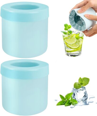 Cylinder Silicone Ice Cube Mold, New 3D Ice Cubes Maker, Decompress Ice Lattice, Press-Type Easy-Release Ice Cup in Saudi Arabia