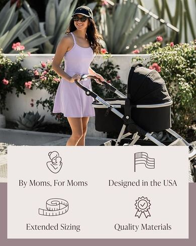 Kindred Bravely Stevie Active Racerback Nursing Dress | Maternity & Breastfeeding Tennis Dress in Saudi Arabia