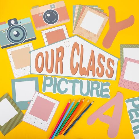 Boho Classroom Bulletin Board Decor Set of 56, Classroom Door Decor, Our Class is a Family Picture Bulletin Board Decoration, Back to School Decorations Teacher Must Haves (Boho) in Saudi Arabia