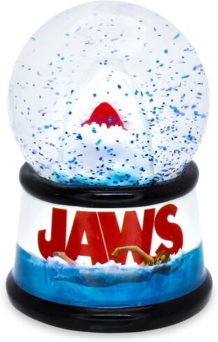 Silver Buffalo Jaws Light-Up Mini Snow Globe With Swirling Glitter Display Piece | 3 Inches in Saudi Arabia