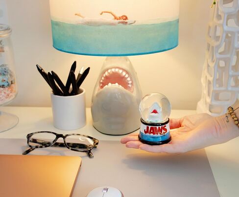 Silver Buffalo Jaws Light-Up Mini Snow Globe With Swirling Glitter Display Piece | 3 Inches in Saudi Arabia