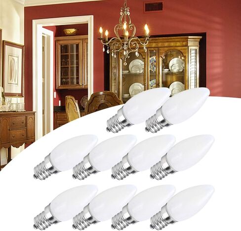 10pcs E12 LED Bulb 1.5W Warm White Chandelier Ceiling Light for Home Lighting AC 110V in Saudi Arabia